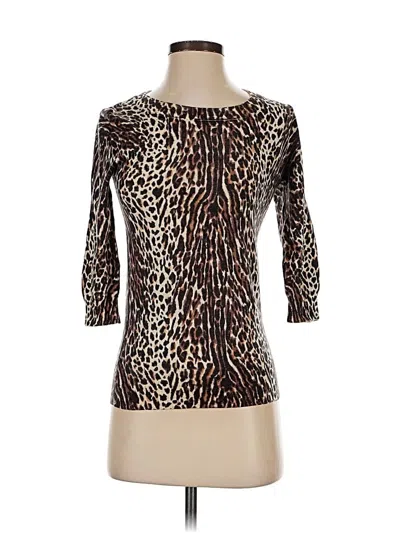 Pre-owned Jcrew Wool Cardigan Sweater In Brown