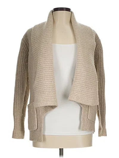 Pre-owned Jcrew Wool Cardigan Sweater In Brown