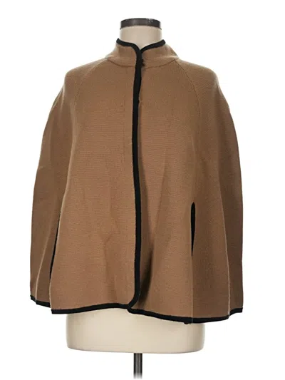Pre-owned Jcrew Wool Cardigan Sweater In Brown