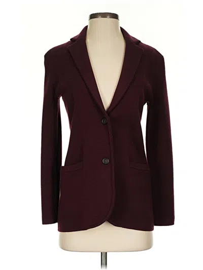Pre-owned Jcrew Wool Cardigan Sweater In Burgundy