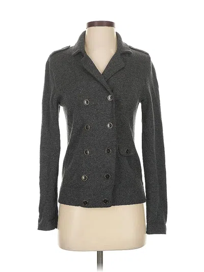 Pre-owned Jcrew Wool Cardigan Sweater In Gray