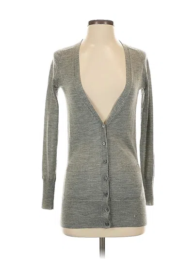 Pre-owned Jcrew Wool Cardigan Sweater In Gray