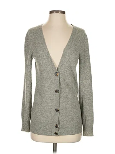 Pre-owned Jcrew Wool Cardigan Sweater In Gray