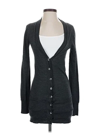 Pre-owned Jcrew Wool Cardigan Sweater In Gray