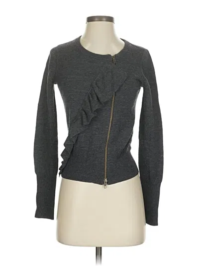 Pre-owned Jcrew Wool Cardigan Sweater In Gray