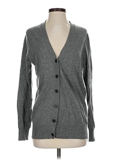 Pre-owned Jcrew Wool Cardigan Sweater In Gray