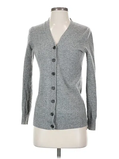 Pre-owned Jcrew Wool Cardigan Sweater In Gray