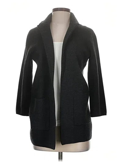 Pre-owned Jcrew Wool Cardigan Sweater In Gray