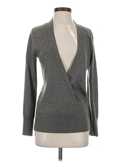 Pre-owned Jcrew Wool Cardigan Sweater In Gray