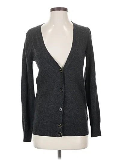 Pre-owned Jcrew Wool Cardigan Sweater In Gray