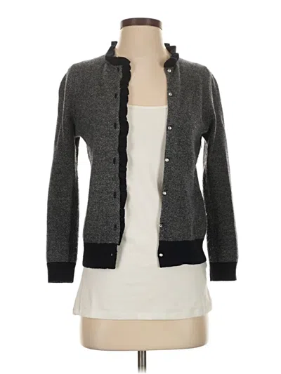 Pre-owned Jcrew Wool Cardigan Sweater In Gray