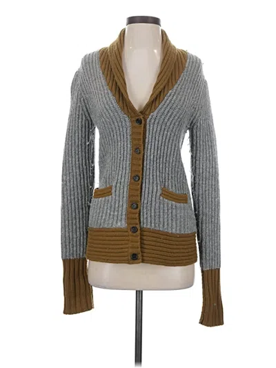 Pre-owned Jcrew Wool Cardigan Sweater In Gray