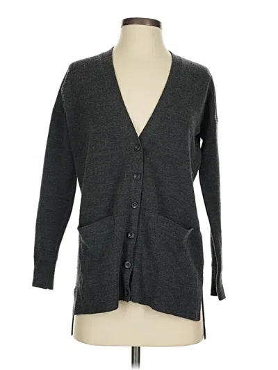 Pre-owned Jcrew Wool Cardigan Sweater In Gray