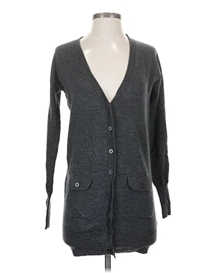 Pre-owned Jcrew Wool Cardigan Sweater In Gray