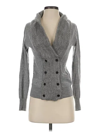 Pre-owned Jcrew Wool Cardigan Sweater In Gray
