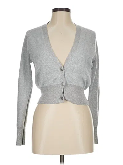 Pre-owned Jcrew Wool Cardigan Sweater In Gray
