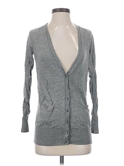 Pre-owned Jcrew Wool Cardigan Sweater In Gray