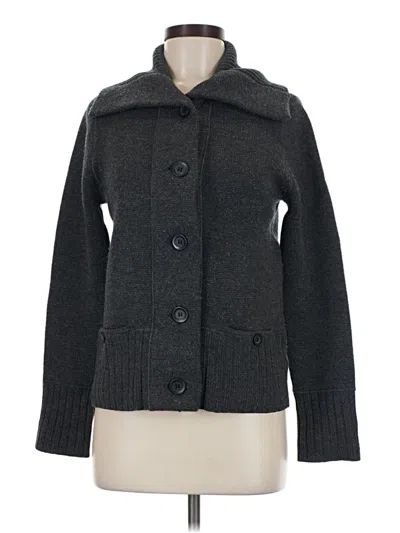 Pre-owned Jcrew Wool Cardigan Sweater In Gray