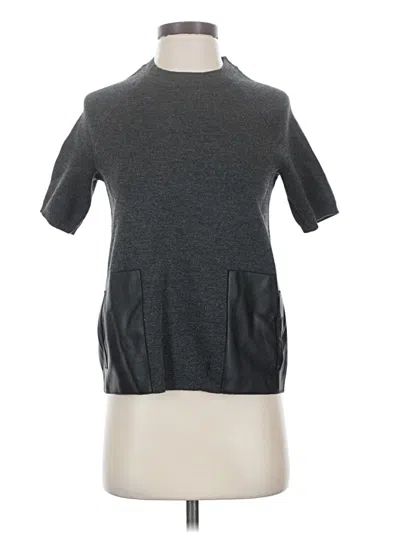 Pre-owned Jcrew Wool Cardigan Sweater In Gray