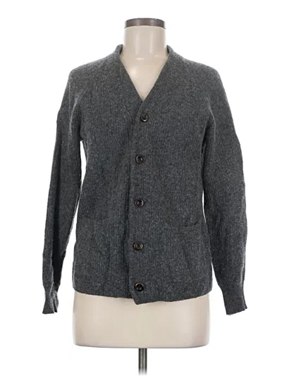 Pre-owned Jcrew Wool Cardigan Sweater In Gray