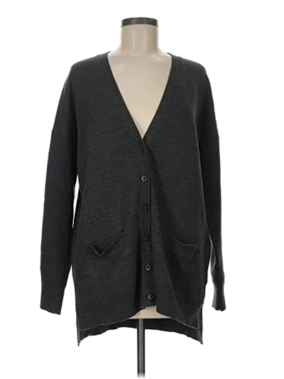 Pre-owned Jcrew Wool Cardigan Sweater In Gray