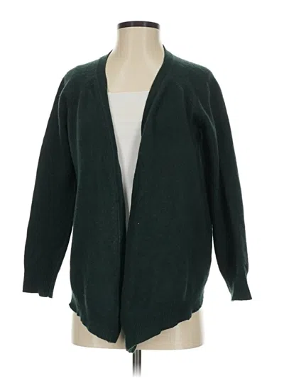 Pre-owned Jcrew Wool Cardigan Sweater In Green