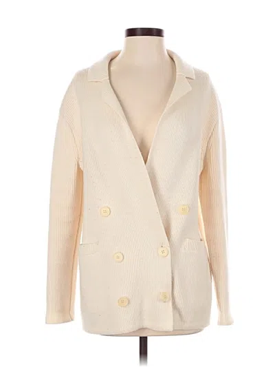 Pre-owned Jcrew Wool Cardigan Sweater In Ivory
