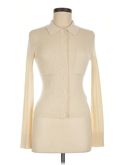 Pre-owned Jcrew Wool Cardigan Sweater In Ivory