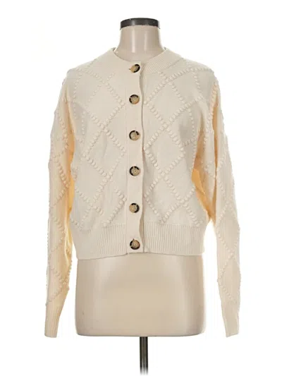 Pre-owned Jcrew Wool Cardigan Sweater In Ivory