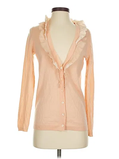 Pre-owned Jcrew Wool Cardigan Sweater In Orange