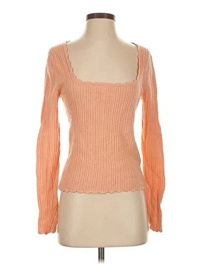 Pre-owned Jcrew Wool Cardigan Sweater In Orange