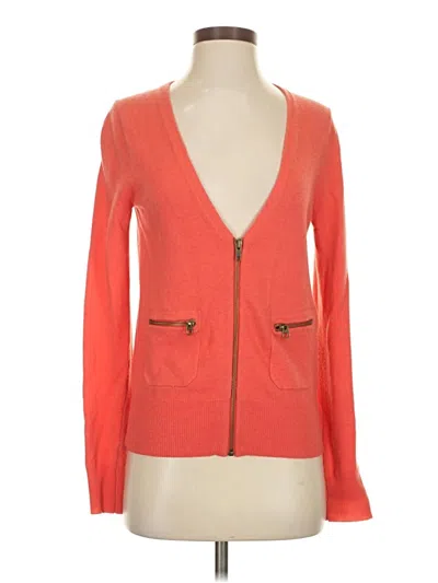 Pre-owned Jcrew Wool Cardigan Sweater In Orange