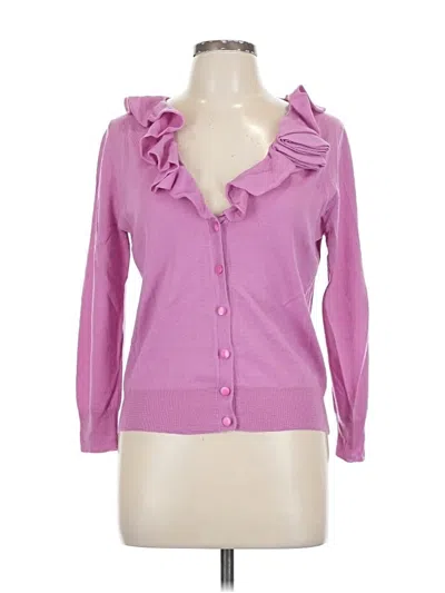 Pre-owned Jcrew Wool Cardigan Sweater In Pink