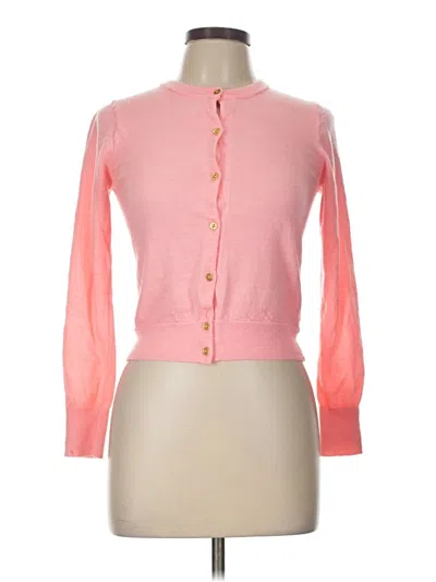 Pre-owned Jcrew Wool Cardigan Sweater In Pink