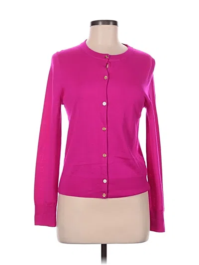 Pre-owned Jcrew Wool Cardigan Sweater In Pink