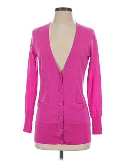 Pre-owned Jcrew Wool Cardigan Sweater In Pink
