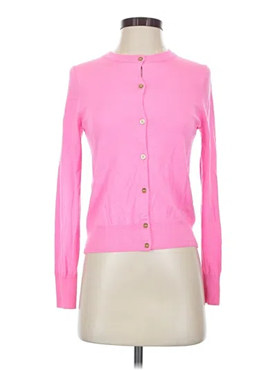 Pre-owned Jcrew Wool Cardigan Sweater In Pink