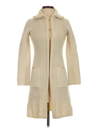 Pre-owned Jcrew Wool Cardigan Sweater In Tan