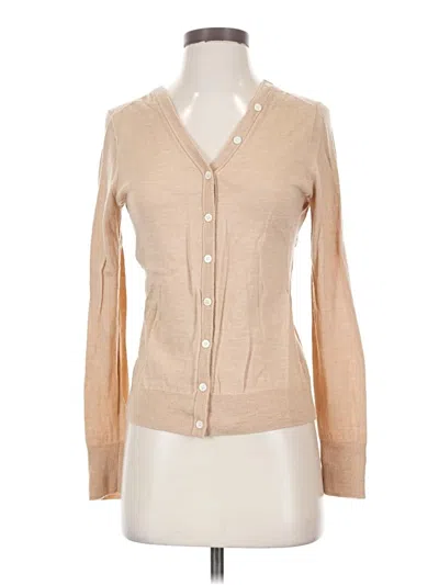 Pre-owned Jcrew Wool Cardigan Sweater In Tan