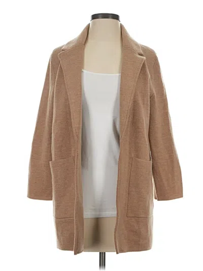 Pre-owned Jcrew Wool Cardigan Sweater In Tan