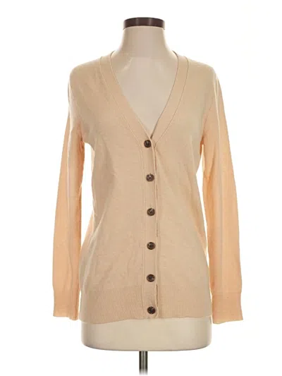 Pre-owned Jcrew Wool Cardigan Sweater In Tan