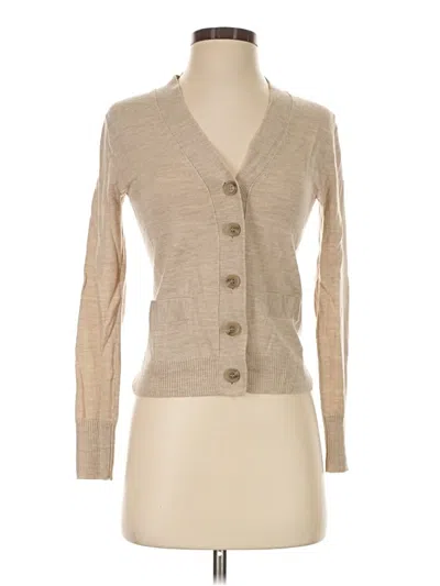 Pre-owned Jcrew Wool Cardigan Sweater In Tan