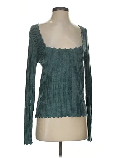 Pre-owned Jcrew Wool Cardigan Sweater In Teal