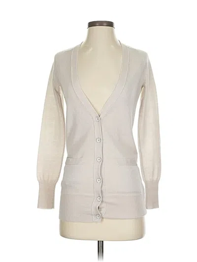 Pre-owned Jcrew Wool Cardigan Sweater In White