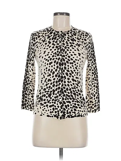 Pre-owned Jcrew Wool Cardigan Sweater In White