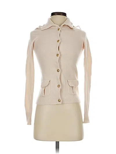 Pre-owned Jcrew Wool Cardigan Sweater In White