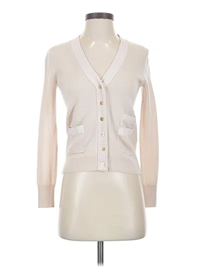 Pre-owned Jcrew Wool Cardigan Sweater In White