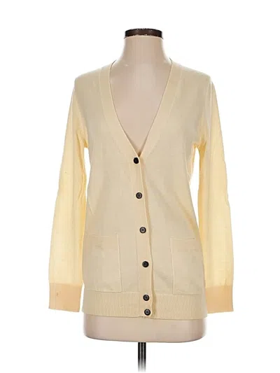 Pre-owned Jcrew Wool Cardigan Sweater In Yellow