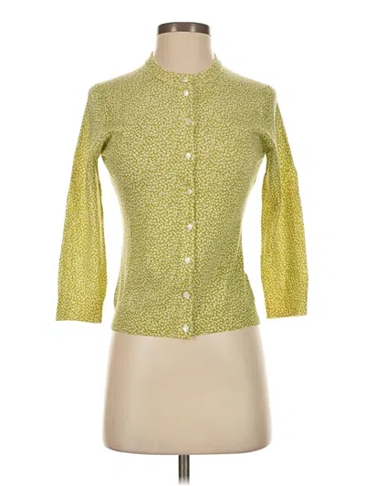 Pre-owned Jcrew Wool Cardigan Sweater In Yellow