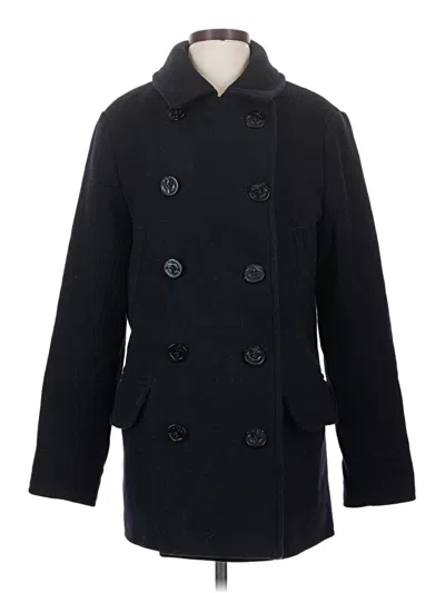 Pre-owned Jcrew Wool Coat In Black